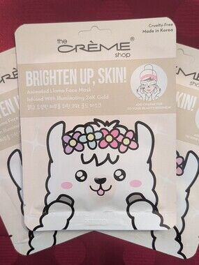Brighten Up Skin! 24k Gold Infused Sheet Mask The Creme Shop Box Of 3